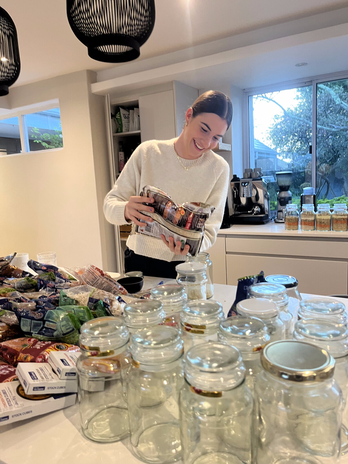 Leah preparing ingredients for The Haven Night Shelter