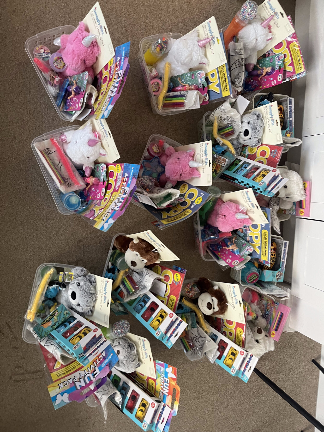 Care baskets packed for children at Red Cross Hospital
